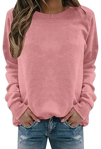 Day Prime 2024 Angebote Sweatshirt Herren Ohne Kapuze Sommer Sweatshirt Damen Leicht Velvet Rose Damen Pullover Ragwear Langarmshirt Damen Sweatjacke Pink Damen Sale Angebote Bestellung