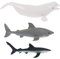 JOINPAYA 3st Sea Life-Statue Meerestiermodell Meerestierfiguren Badespielzeug Für Wale Wasserspielzeug Für Kinder Walfiguren Haifiguren Spielzeug Für Unterwasserlebewesen Plastik