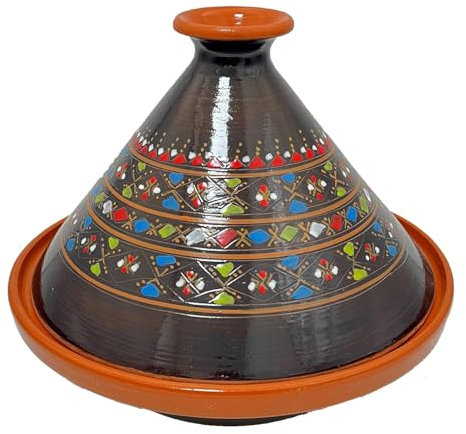 Tajine in Terracotta XL 32cm – Autentica Pentola Etnica Marocchina/Tunisina con Ebook Gratuito 0212242000