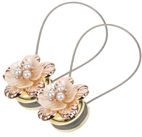 OSALADI 2pcs Rope Curtain Tiebacks Weave Rope Holdbacks Magnetic Fasteners for Windows