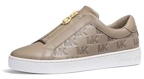 Michael Kors Keaton Damen-Sneaker mit Reißverschluss zum Reinschlüpfen, Birke, 38.5 EU