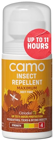 CAMO Maximum Insect Repellent 50ml - Roll-On Repellent for Long-Lasting Protection - DEET Free - Maximum Level of Protection Against Mosquitoes, Ticks & Biting Insects.