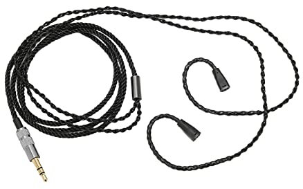 3.5mm Kopfhörer Audio Kabel Upgrade Ersatz Kopfhörerkabel für IE8 IE80 IE8i Kopfhörer Hochwertiges Sauerstofffreies Kupfer PVC Material 120cm Länge Schwarz