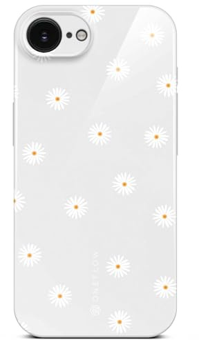 ONEFLOW Splash Cover für iPhone 16e Hülle mit Design Muster, Handy Schutzhülle mit Kameraschutz, Case Bedruckt extra dünne Handyhülle, Kleine Gänseblümchen