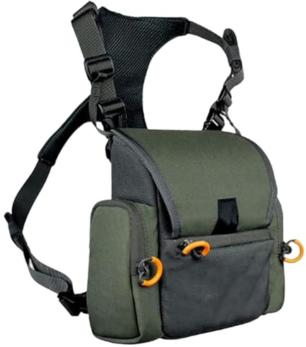 Jagd Brust-Rig, Fernglasgurt atmungsaktivem, Verstellbarer Jagd-Brustpackung mit mehrfacher Tape-wasserdichtem Rudel für Männer und Frauen, Armeegrün