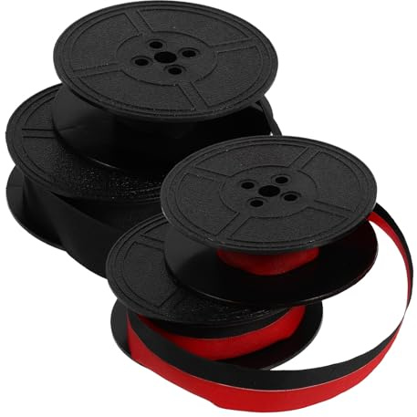 DIKACA 2 Stück Farbband Schreibmaschine Nylon Doppelspule Rot Schwarz Kompatibel Vintage Typenhebel Schreibmaschinen Klare Lichtechte Tinte Einfache Installation Langlebiges Druckband