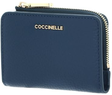 Coccinelle Leder Kartenetui Metallic Soft Credit Card Holder Deep Blue blau