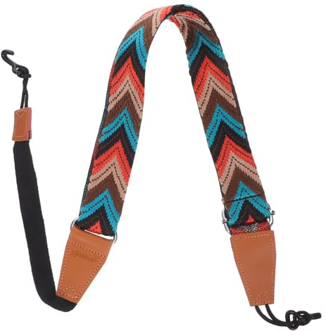 No Drill Ukulele Strap Double J Hook for 21 23 26 Inch Instruments | Nylon Leather Iron Build, Easy Attach and Detach Design, Firm Grip for Ukulele Use