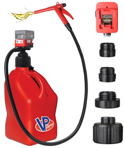 Cordless Fuel Transfer Pump Compatible with DeWalt 20V & Milwaukee 18V Batteries Gas Pump For Gas Can - Hand Control Nozzle