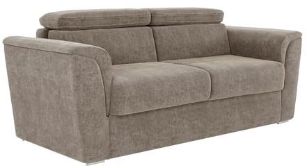 Vente-unique - Schlafsofa 4 Rizora - Polyester - Taupe