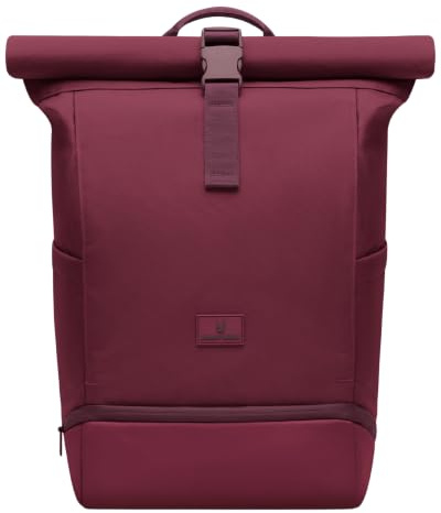 Johnny Urban Rucksack Herren & Damen Rot - Allen Large - Rolltop Backpack Groß für Fahrrad, Arbeit, Uni - Laptop Tagesrucksack mit Schuhfach - Wasserabweisend