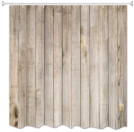A.Monamour Braun Vertikale Planken Boden Holz Textur Druck Antibakterielle Mehltau Resistent Wasserdicht Stoff Polyester Duschvorhang Für Bad 180X200 cm / 72 X78