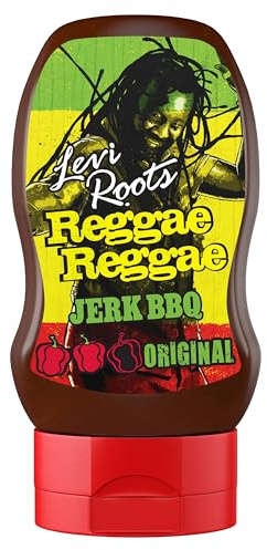 Levi Roots Caribbean Reggae Reggae Jerk BBQ Sauce Bottle 330g | Medium Heat | Perfect for Marinades Or Dipping