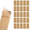 WPRO Kids- Holz- Buntstifte 50-er Set|Kinder-Geburtstag Jungen & Mädchen|Geschenkartikel Mitgebsel 6 Farben, Fünfeckig Eco Kinder (Braun 300 Stifte)