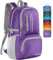 ZOMAKE Leicht Faltbarer Rucksack 35L Packbare Backpacks,Kleiner Rucksäcke Wanderrucksack Wasserdicht Rucksäcke für Damen Herren Outdoor Wandern(Violett)