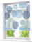 BAILEY JO Raffrollo mit Kreis-Motiven Druck Design Rollos Voile Transparent Vorhang (BxH 60x140cm, Blau Kreis mit U-Haken)