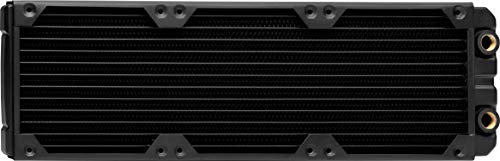 Corsair Hydro X Series, XR7 240 mm Radiador de Refrigeración Líquida (Dos Montaje de Ventilador de 120 mm, Fácil Instalación, Diseño Cobre, Guías Tornillos Ventilador Integradas, Grueso) Negro