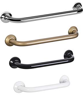 WANNENGRIFF BADEWANNENGRIFF HALTEGRIFF CHROM WEISS SCHWARZ ALTGOLD! ROBUSTE UND STABILE AUSFÜHRUNG! Grab BAR! MEGA Auswahl - 4 Farben - 11 Maße (25 cm, schwarz)