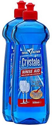 Crystale Rinse Aid Streak Free Dish Cleaner 500ml (2 Bottles)