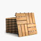 COSTWAY 10er Set 30x30cm Terrassenfliesen Holz, Bodenfliesen Akazienholz, Holzfliesen Bodenbelag, Klickfliesen Braun (12 Latten)