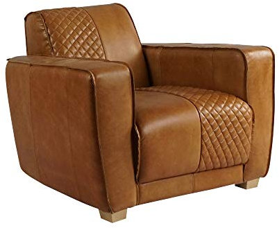 Vintage Line Clubsessel Harrogate Echtleder Hell Leder Loungesessel Cocktailsessel