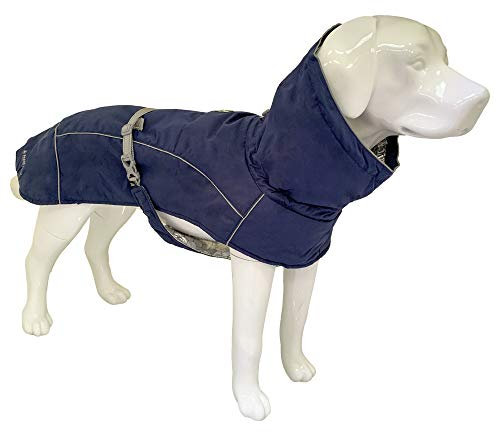 Croci Hiking Hundemantel, wasserdicht, Makalu, temperaturregulierendes Futter, Dunkelblau, 90 cm