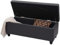Mendler Aufbewahrungs-Truhe Kriens, Sitzbank Bank, Kunstleder, 45x114x45cm - grau matt