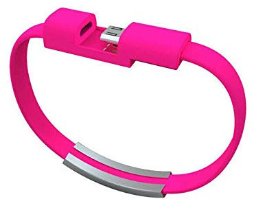 Bracelet Usb Charging Cable Data Cord Line Sync For Iphone Android Samsung S8 S9 S10 Huwei P30 C Type-c Short Usb Cabletype,Fashion decoration (Android-pink)