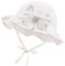 XIAOHAWANG Sommerhut Baby Mädchen UV Schutz Sonnenhut Mütze Baby Sommer Mützen Baumwolle Mit Schleife und Bindebändern(Weiß, 50cm(1-2 Jahren))