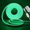 Xunata 12V Dimmbar Neon LED Streifen, 2835 LED Strip Wasserdicht Diffusion Silikon Neon Flex LED Lichtband Lichtschlauch für Innen Aussenbereich Heim Weihnachtsfeier Deko (Grün, 2M)