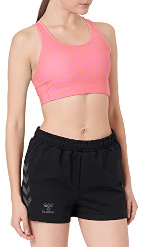 hummel Damen Hmloffgrid Cotton Wo Shorts, Jet Black/Forged Iron, XL EU