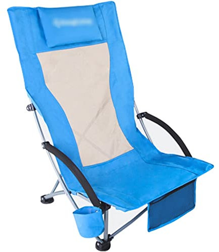 Campingstuhl Campingstuhl Kleines Packmaß Ultraleicht Outdoor Camping Klappstuhl Sessel Mit Großen Getränkehaltern, Atmungsaktiver Strandkorb Mit Hoher Rückenlehne, Seitlicher Organizer