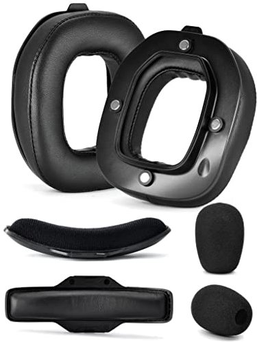 A40 TR Mod Kit – defean Ersatz-Ohrpolster und Kopfbügel, kompatibel mit Astro-Gaming-A40-TR-Headset, Ohrpolster, hochdichter Geräuschunterdrückungsschaum, zusätzliche Dicke (schwarzes Protein)