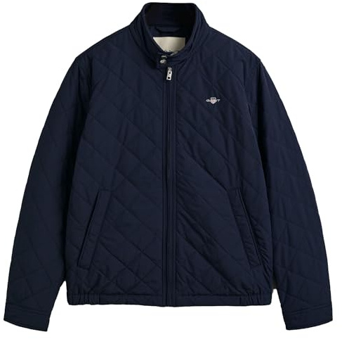 Gant Herren Quilted Windcheater Jacke, Evening Blue, Standard