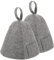 Bucket Hat Men Caps Sauna Headwrap 2pcs Sauna Hat Felt Sauna Cap Russian Banya Hat Breathable Spa Headwear Shower Bath Accessories Unisex for Women Men Grey Sauna Hat Women Sets Wool