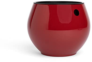 rePotme 6 inch Self Watering Plant Pot for Indoor Plants, African Violets, Succulents, The Aqua Core Collection (Ruby Red)