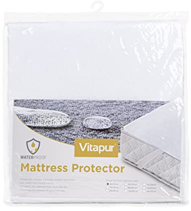 Mama's Lieblings Matratzenschoner 70x140 / 60x120 - Dicht & Atmungsaktiv, Oeko-Tex Zertifiziert, Knisterfrei! Original von Vitapur (60x120 cm)