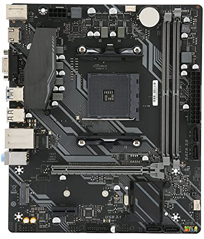 Bewinner Placa Base A520M Micro-ATX, Memoria DDR4 de Doble Canal, Ranuras PCIE X16 / PCIE 1X, Placa Base USB2.0/3.0 M.2 VGA para Computadora Portátil