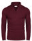 COOFANDY Herren Strickpullover Feinstrick Zopfmuster Stehkragen Slim Fit Essentials Rollkragenpullover Weinrot XL