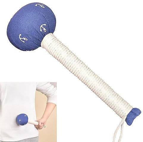 SMMUSEN Marteau de massage méridien pur fait à la main, marteau de massage méridien, tapotant les points d'acupuncture pour réduire la fatigue, convient pour les épaules, le dos, les jambes.