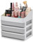 Taylor & Brown Make Up Organiser Storage Drawers Large Cosmetic Organisers 13 Compartments 3 Solid Drawers Separate Top Dressing Table Dust-proof Waterproof Storage for Bedroom Bathroom