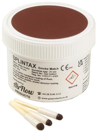 Hamilton Gas Products Smoke Matches - Pack of 100 | Long-Burn, Dense Smoke Matches for Testing Air Flow in Chimney Flues, Ventilation Systems & Gas Appliances