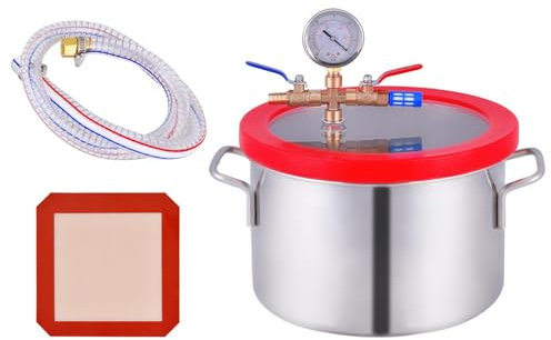 Sharplace Stainless Steel Vacuum Chamber for Efficient Resin Casting, 5 Gallon 6L