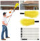 Qivine Telescopic Gutter Cleaning Tools, 122 Inch/10FT Gutter Cleaner with 8 Extendable Telescopic Rods, Cleaning Brush Roofing Tool for Leaves, Debris, Window & Hanging Light