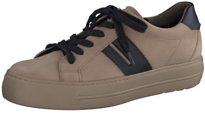 Paul Green Damen Pauls, Frauen Low-Top Sneaker,Sportschuhe,Freizeitschuhe,Turnschuhe,Laufschuhe,schnürschuhe,schnürer,Hellbraun (Peanut/Black),40.5 EU / 7 UK