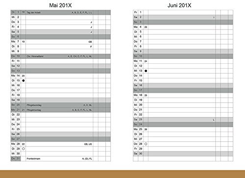 A6-Leporello/Faltplaner (kein Heft) | Jahreskalender Jahresplaner 2025 (H 135 mm x B 90 mm) für das revolutionäre X17 und X47 Notizbuch mit auswechselbaren Heften