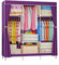 Kleiderschrank Stoff Schrank Schlafzimmer Kleiderschrank Stoffschrank faltbar mit Kleiderstange Kleiderschrankregale für Schlafzimmer Lila 105 x 46 x 156 cm
