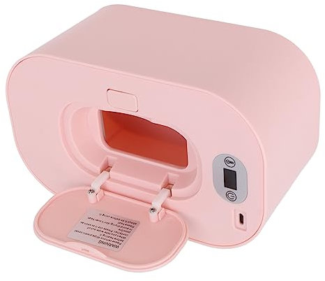 Uadme Wischtuch-Spender, Baby-Wischtuchwärmer, USB, konstante Temperatur, tragbarer Wischerwärmer, Temperaturanpassung, Warmhalterspender, 5 V, Rosa