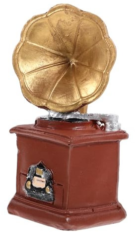 ULDIGI Mini Di Fonografo Vintage in Miniatura Simulazione Di Grammofono Per Casa Delle Bambole Mini Accessorio Per Casa