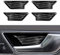 OYDDL 4PCS AutoTürgriff Aufkleber Zentralsteuerung Trim Cover Kohlefaser Decals Kompatibel mit Audi A6 C6(2005-2011) /S6 C6(2006-2010) /RS6 C6 (2008-2010) Interieur Zubehör (schwarz)